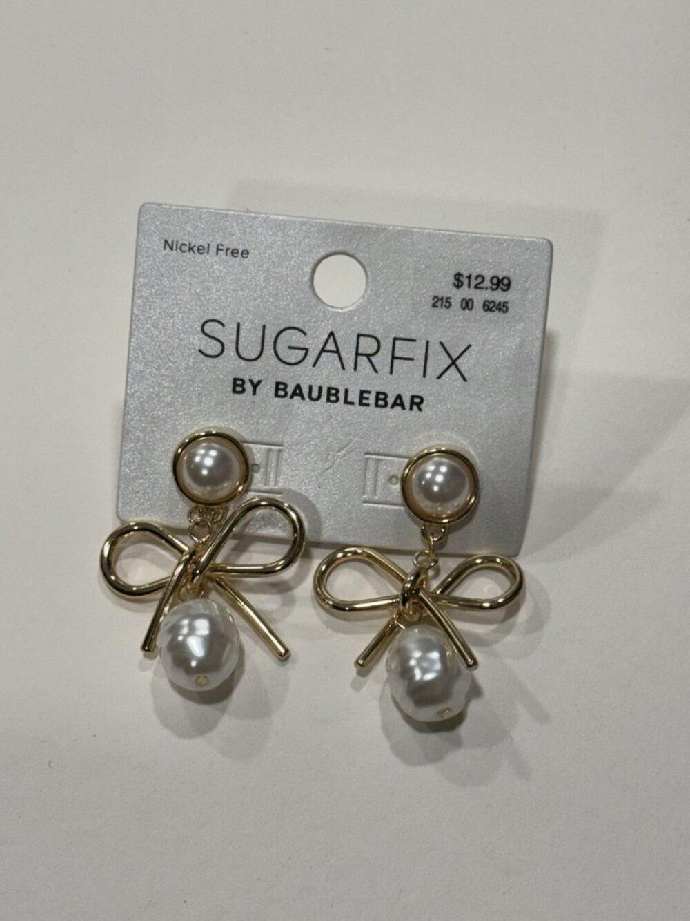 New Sugarfix by Baublebar Gold With Pearls Drop Earrings E4